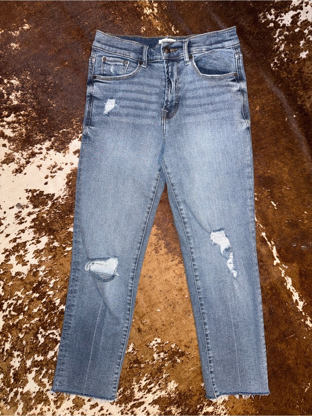 Kensie jeans vintageluxe Distressed Women’s Jeans Light Blue, the slim size 2/26